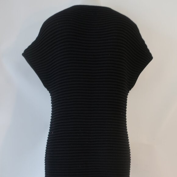 Womens Carolina Herrera Black Pure Wool Thick Knit Ribbed Designer Cardigan S - Picture 10 of 16